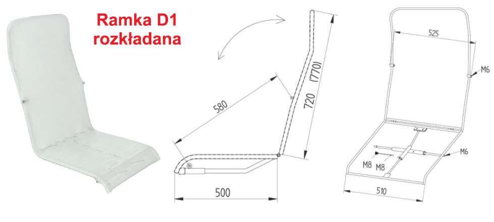 RAMKA ROZKŁADANA/SIEDZISKO ROZKŁADANE-D1